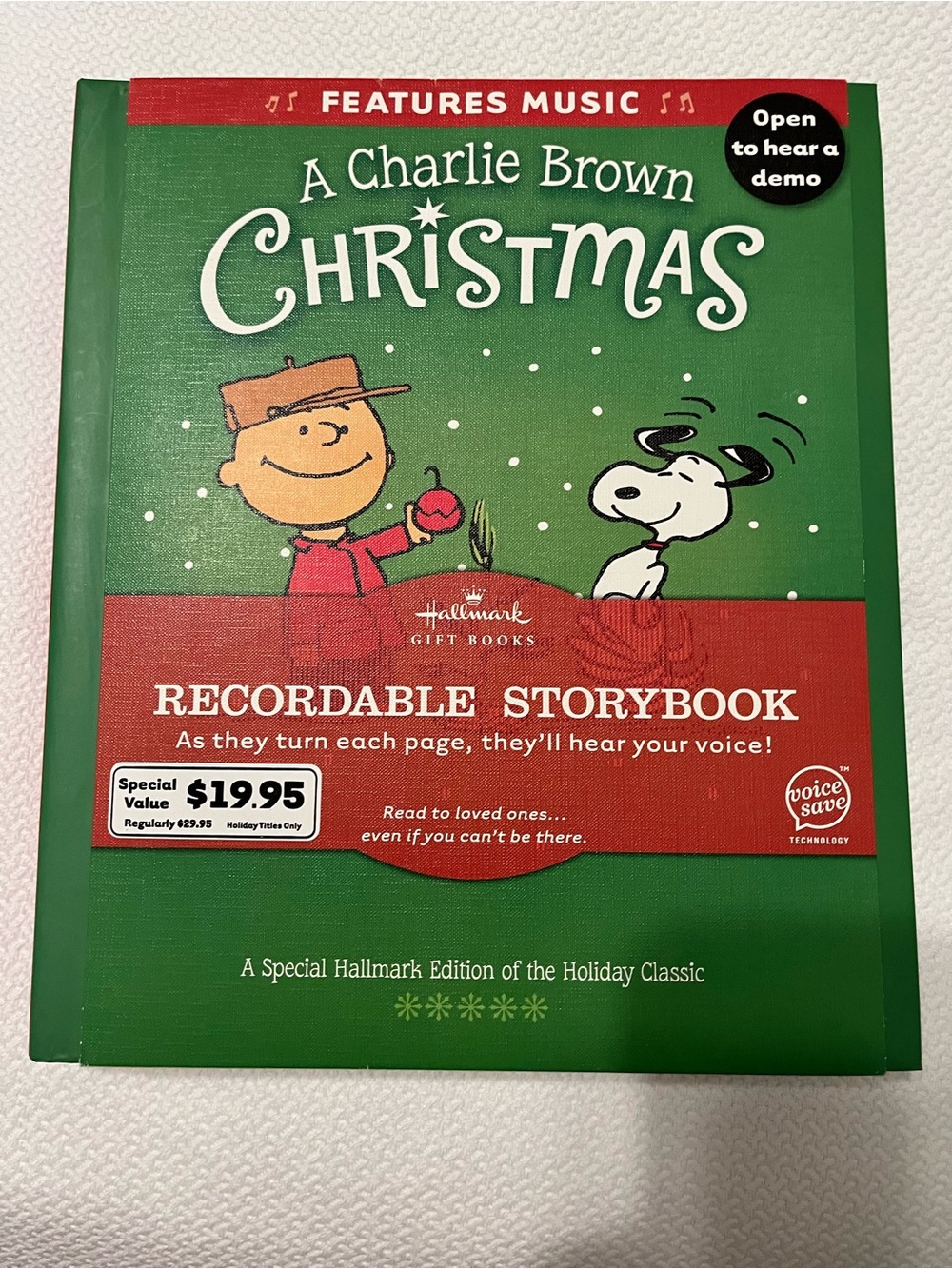 “A Charlie Brown Christmas” Recordable Storybook.